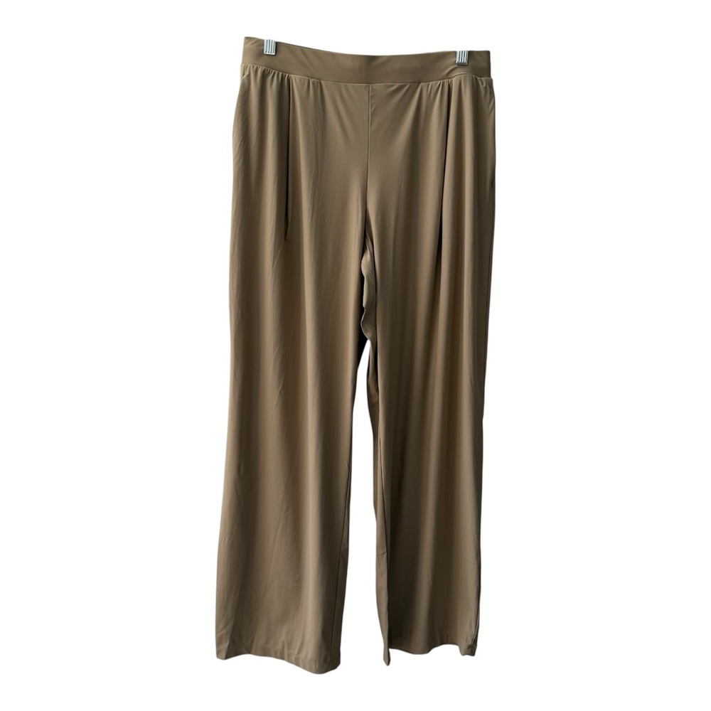 Uniqlo Ultra Stretch AIRism Straight Wide Pants in Beige Size M